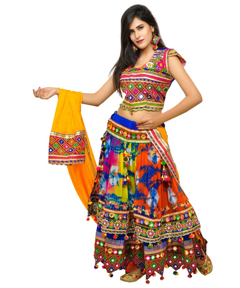 navratri chaniya choli designs,dussehra fashion blouse lehenga india festival gamthi work woman in lehenga dandiya garba pattern girl HD picture traditional lehenga desi fashion 