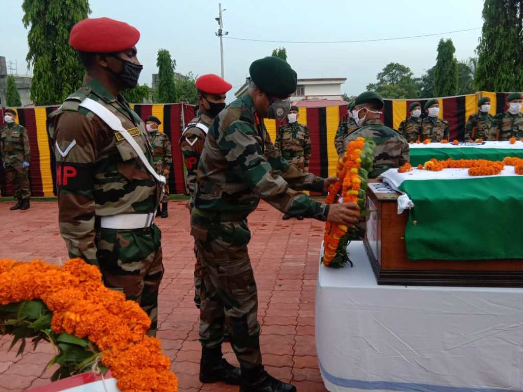 Lt colonel Robert TA, North Sikkim Avalanche rescue snow clearining indian army officer sapper  wreath laying pictures cadet training wing MCEME martyred sacrificed family manipur maram naga community soldier 