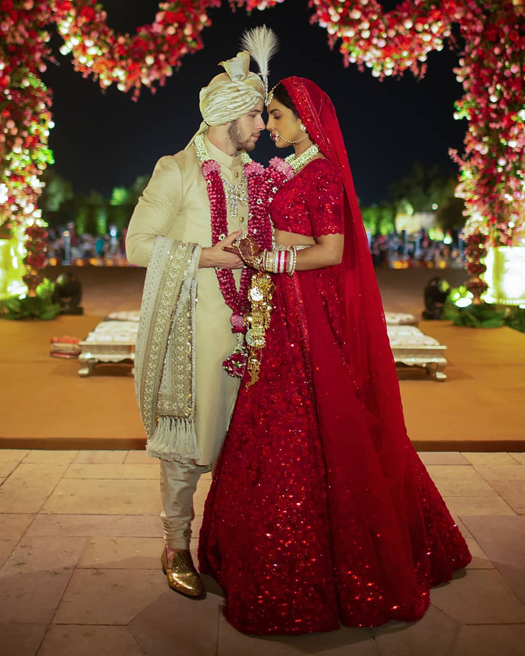 Nickyanka christain ceremony hindu ceremony Ralph Lauren bride groom season Priyanka Chopra Nick Jonas wedding marriage jodhour bollywood Hollywood gown designer party guest wedding dress royal wedding